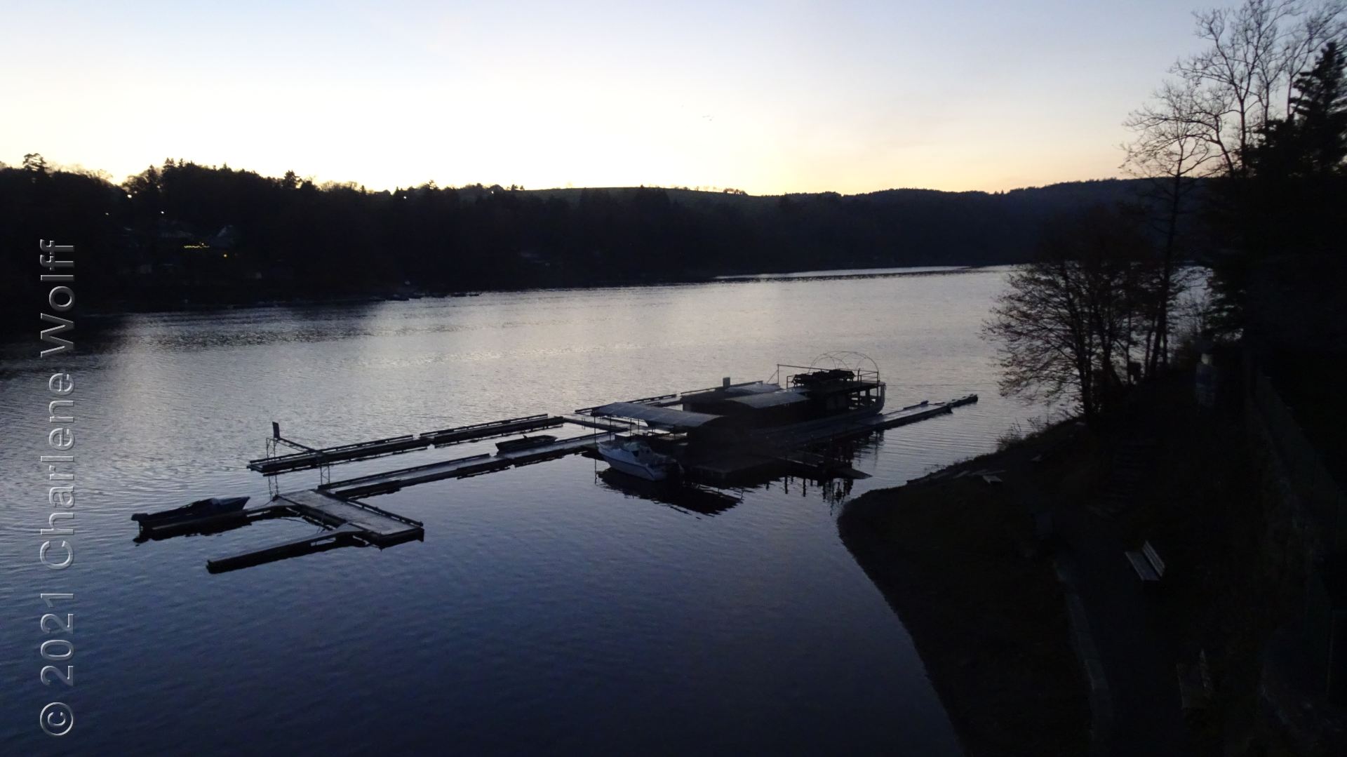 Dämmerung über der Bleilochtalsperre bei Saalburg